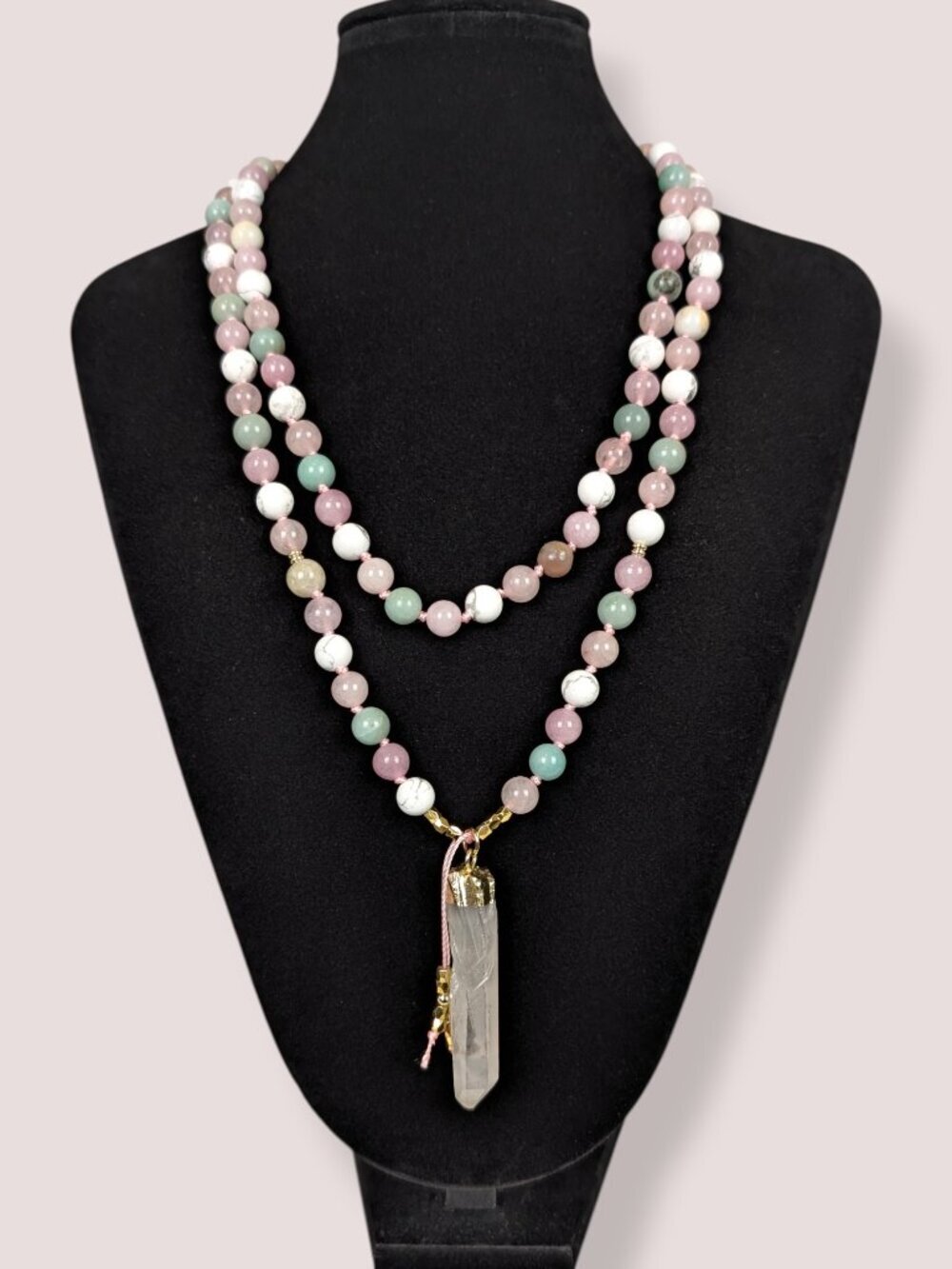 Serenity Goddess Natural Stone Mala Necklace
